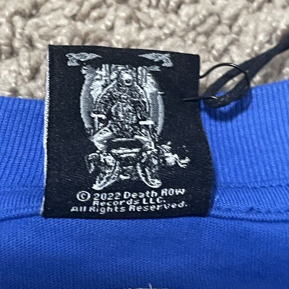 Dr. Bombay Shirt Mens Small BlueDeath Row Records Embroidered Band Tee Snoop Dog - Picture 4 of 10